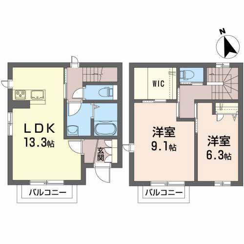 メゾン・ド・フー(2LDK/1階)の間取り写真