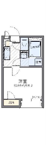 レオネクストCHACHA(1K/1階)の間取り写真