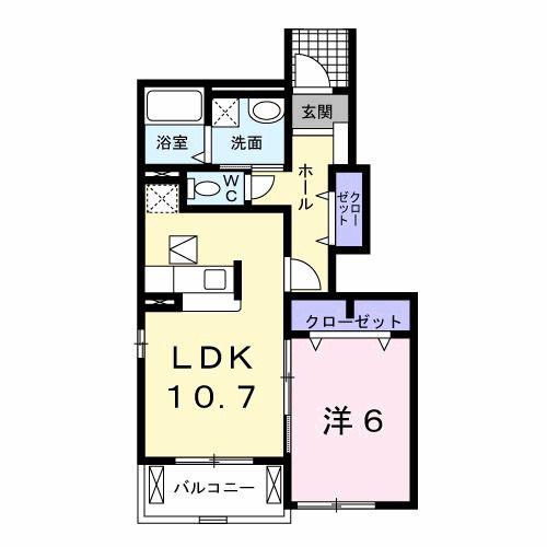 サンブリーズ(1LDK/1階)の間取り写真