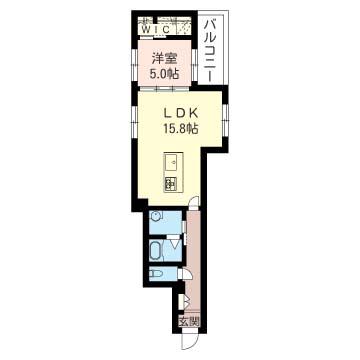 ELVITA(1LDK/2階)の間取り写真