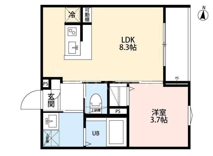 ROBOT HOME 小菅(1LDK/1階)の間取り写真