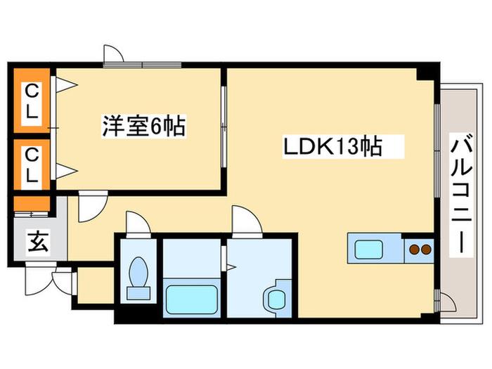 スプリングBL(1LDK/3階)の間取り写真