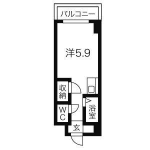 クレールショーワ IV棟(1K/1階)の間取り写真