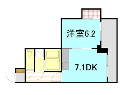 ヴェルドミール鈴木(1DK/2階)の間取り写真