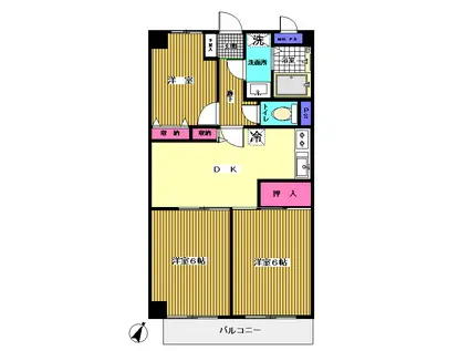 第3天照マンション(3DK/3階)の間取り写真