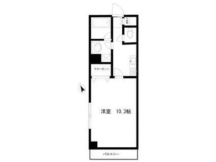 シュエット神楽坂(1K/8階)の間取り写真