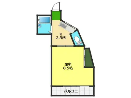 花岡マンション(1K/2階)の間取り写真