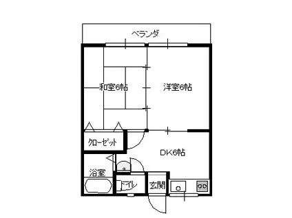 レジデンスマルミツ(2DK/3階)の間取り写真
