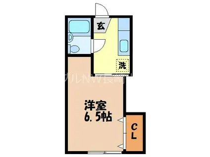 本山アパート(1K/2階)の間取り写真