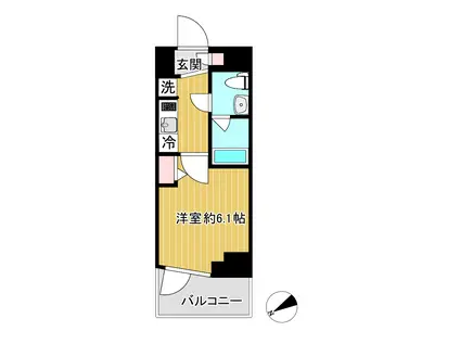 SHOKEN RESIDENCEお花茶屋(1K/6階)の間取り写真