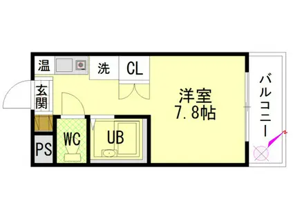 新第1田中興産ビル(ワンルーム/3階)の間取り写真