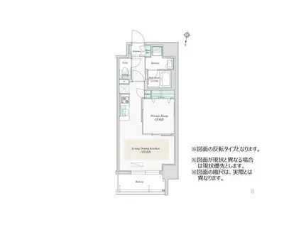 アーバネックス堂島(1LDK/12階)の間取り写真