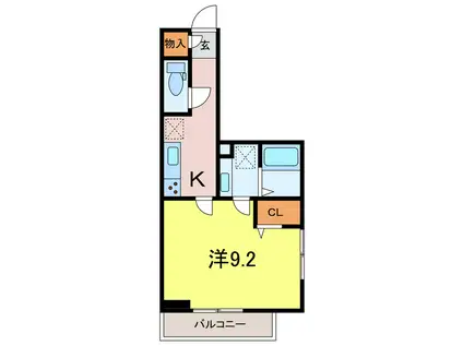 D-SQUARE大和町(1K/3階)の間取り写真