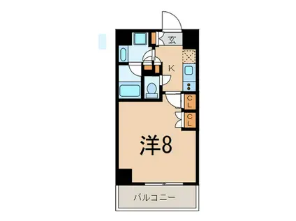 アーバネックス三田(1K/13階)の間取り写真