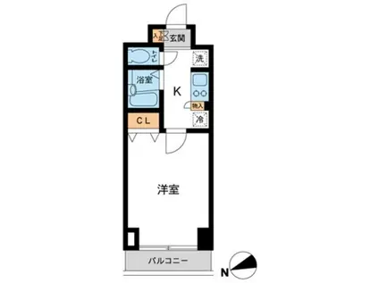 CASSIA KAWASAKI RESIDENCE(1K/4階)の間取り写真