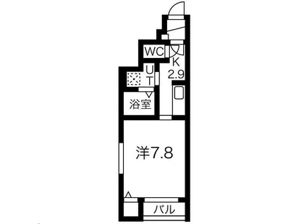 AZU GRACE II(1K/1階)の間取り写真