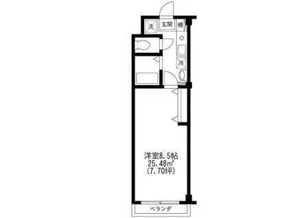 アトレー上福岡マンション(1K/4階)の間取り写真