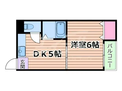 シティライフ新大阪(1DK/1階)の間取り写真