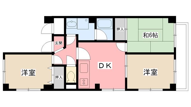 ＪＲ東海道本線 甲子園口駅 徒歩7分 3階建 築29年(3LDK/3階)の間取り写真