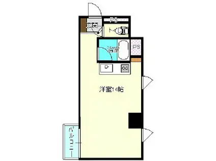 センターヒルズ中ノ橋(ワンルーム/4階)の間取り写真