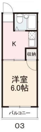 シーパレス浜ノ町(1K/3階)の間取り写真