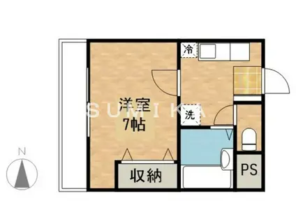 CASANUAGE(1K/2階)の間取り写真