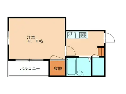 第五サンピア(1K/3階)の間取り写真