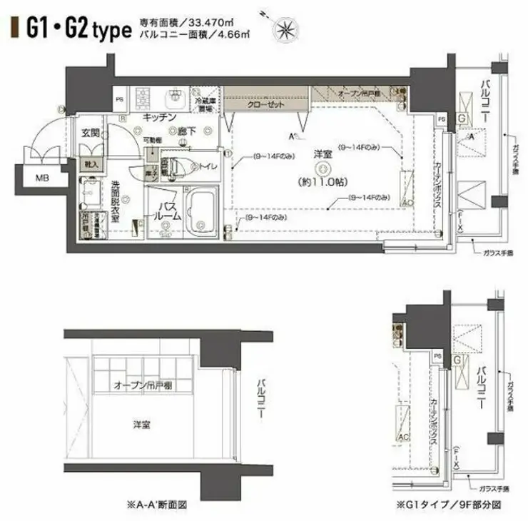 ZOOM西五反田 12階階 間取り