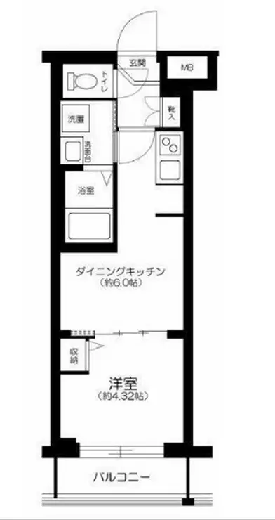 ハーモニーレジデンス新宿四谷 3階階 間取り