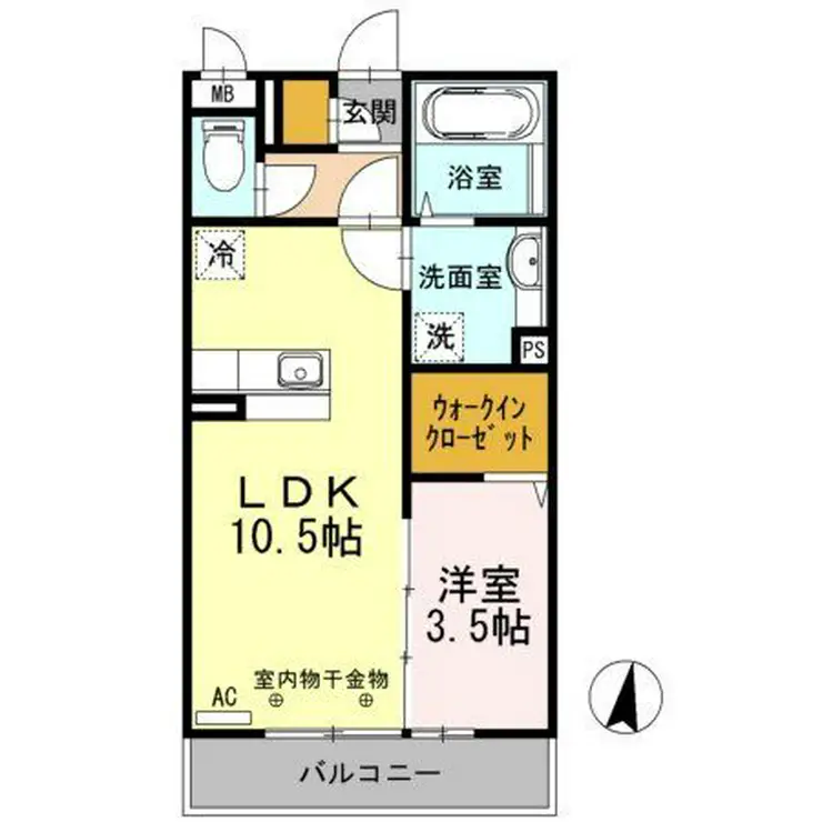 ゴールドワンコート 2階階 間取り