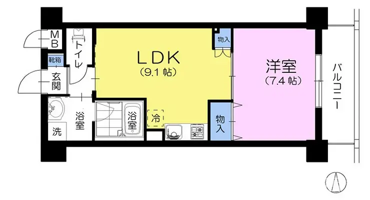 ボヌール北町 3階階 間取り