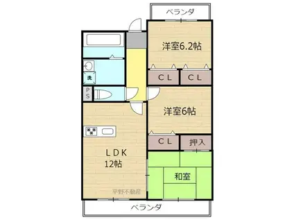 メゾン・アンティム(3LDK/3階)の間取り写真