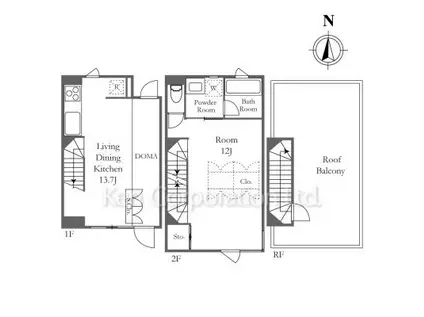 NISHIOGI COMICHI TERRACE(1LDK/1階)の間取り写真