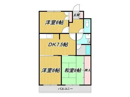 ノースランド1(3DK/1階)の間取り写真