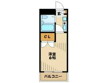 グットフィールド百合丘(1K/4階)の間取り写真