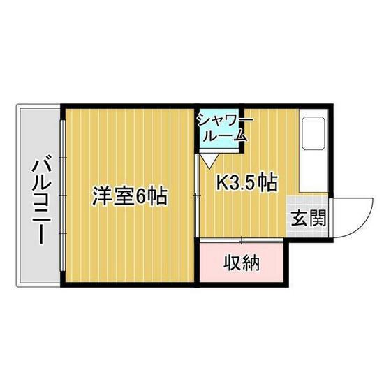 松中ビル(1K/4階)の間取り写真