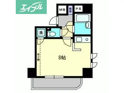 ダイアパレス京町II(ワンルーム/5階)の間取り写真