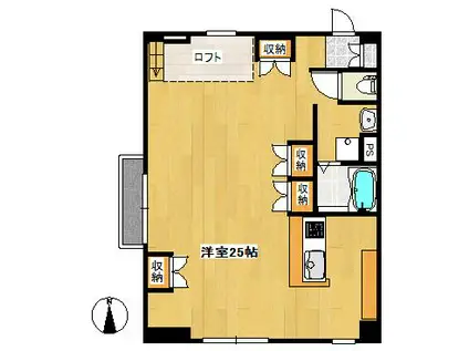 サンフェリーチェ・17(ワンルーム/1階)の間取り写真