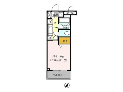 PARTHENON2(1K/1階)の間取り写真