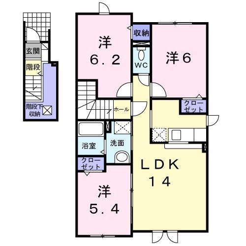 LOTUSVALLEY(3LDK/2階)の間取り写真