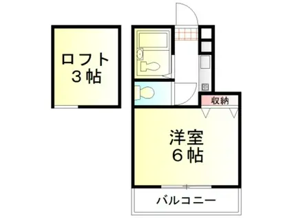 アピア志木(1K/2階)の間取り写真