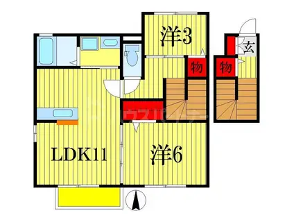 アークTOWA(2LDK/2階)の間取り写真