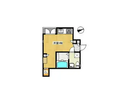 エクセレント21(ワンルーム/1階)の間取り写真