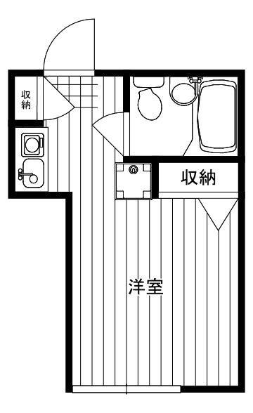 ファーストヒルズ(ワンルーム/1階)の間取り写真