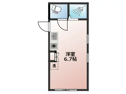 ユニタウン十条(ワンルーム/1階)の間取り写真