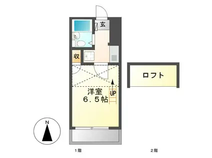 レオパレス八田第9(1K/1階)の間取り写真