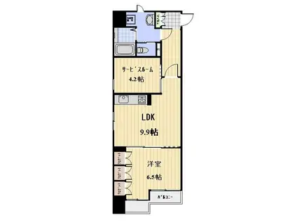グランカーサ浅草(2LDK/6階)の間取り写真