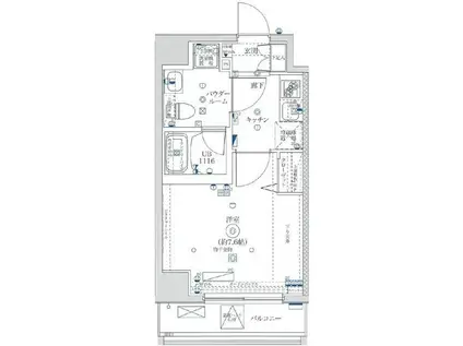 ユリカロゼAZEST高島平(1K/9階)の間取り写真