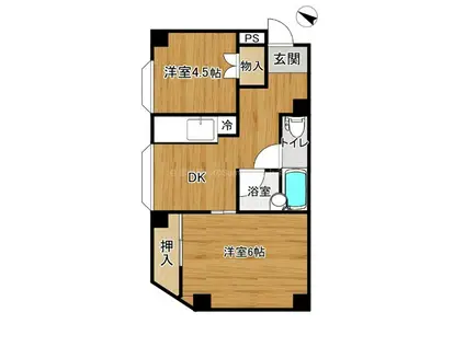 サクラハイツ(2DK/3階)の間取り写真