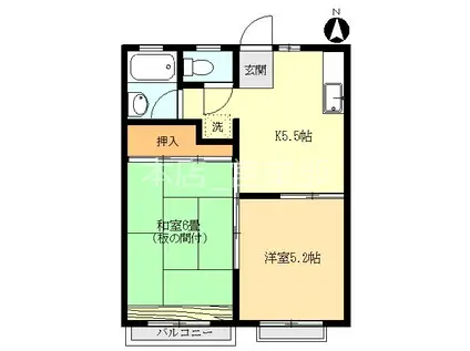 ソフィアハイツ(2K/2階)の間取り写真